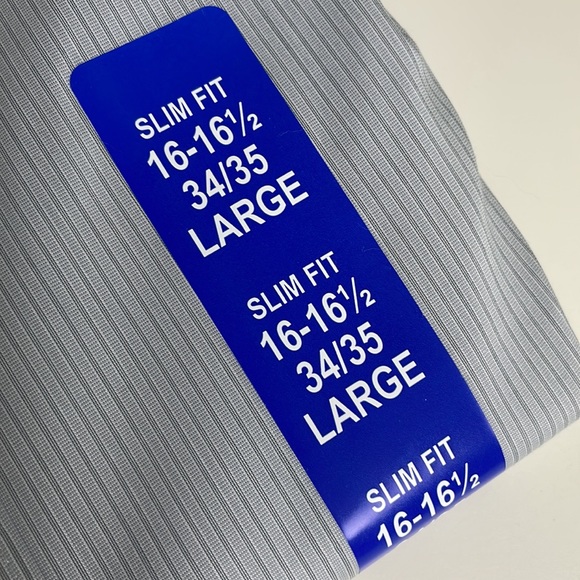 DKNY Men’s Button Down Long Sleeve Shirt -cuffed button sleeves- Large - Picture 4 of 7